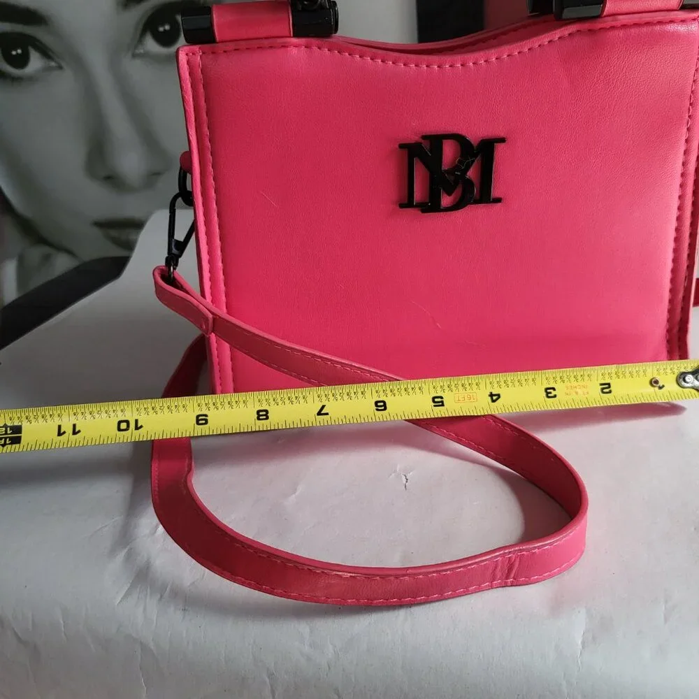 BADGLEY MISCHKA HOT PINK VEGAN LEATHER HANDBAG CROSSBODY - Picture 10 of 15